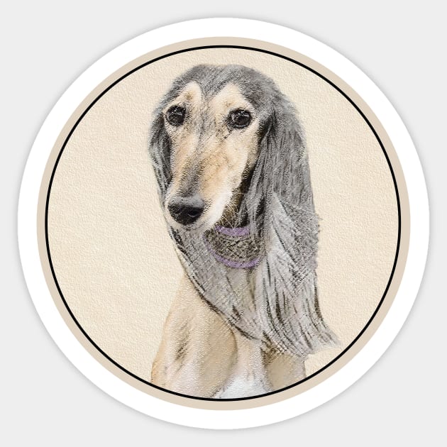 Saluki (Fawn) Sticker by Alpen Designs